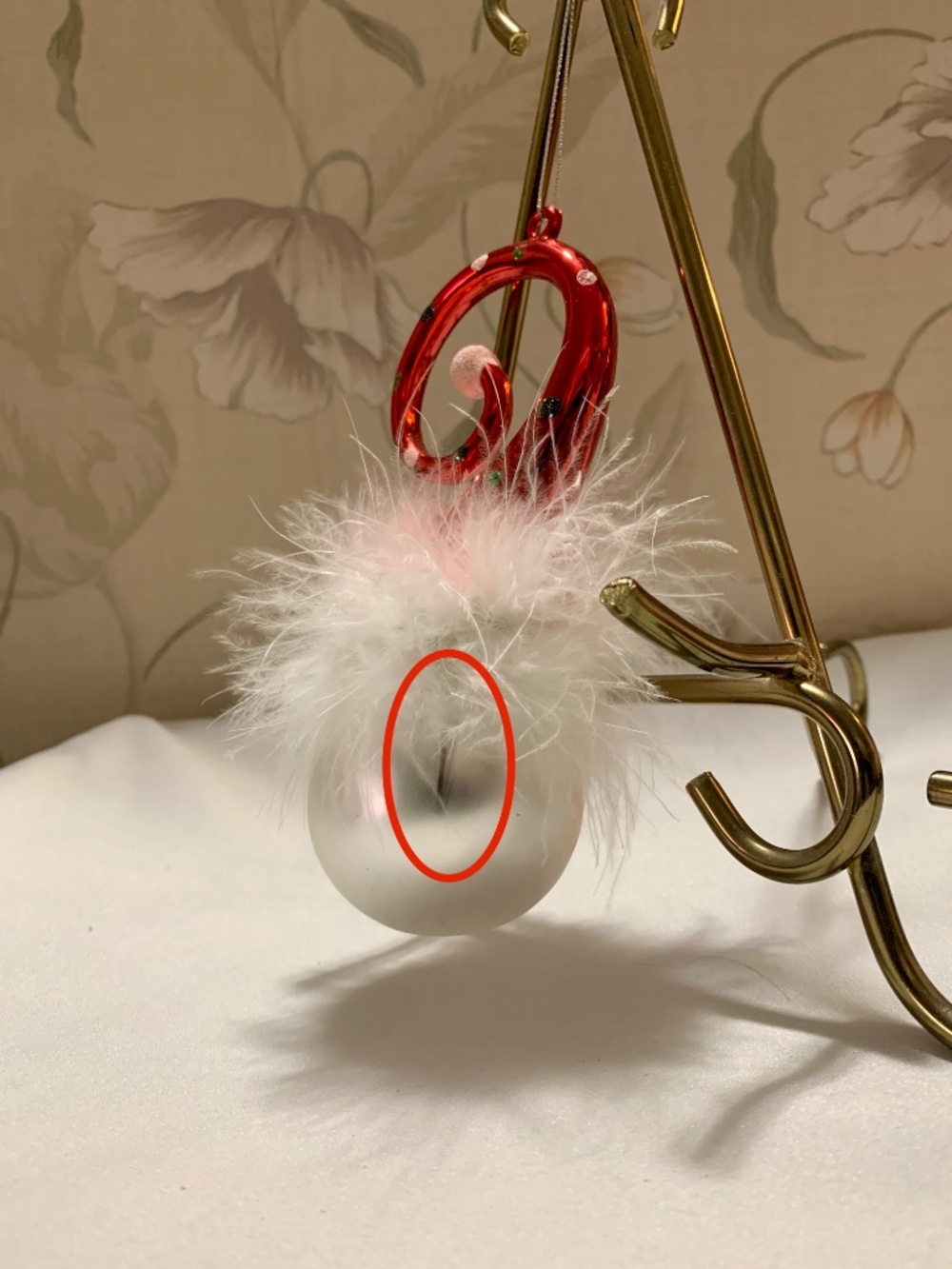 Robert Stanley Curly Hat Santa Ornament - Picture 6 of 6
